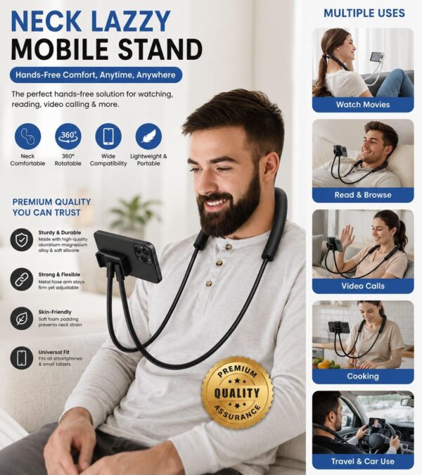 Neck Lazy Mobile Stand (Imported) AVAILABL - MOQ : 10pcs